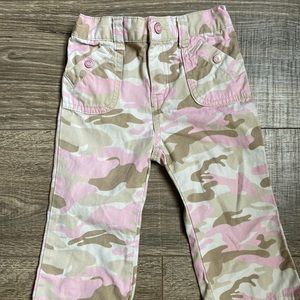 CARTERS girls pink camo jeans